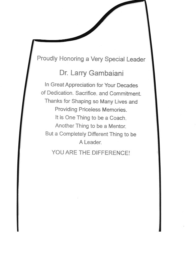 Dr. Larry Gambaiani distinguished service award