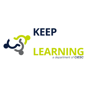 Keep Indiana Learning Logo - Teal Background Alternative - Tagline - square